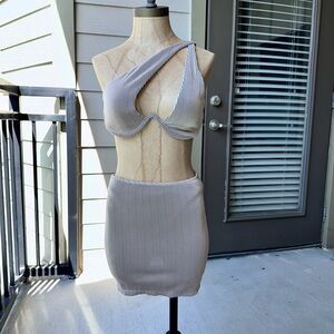 3 piece Taupe Bikini Set